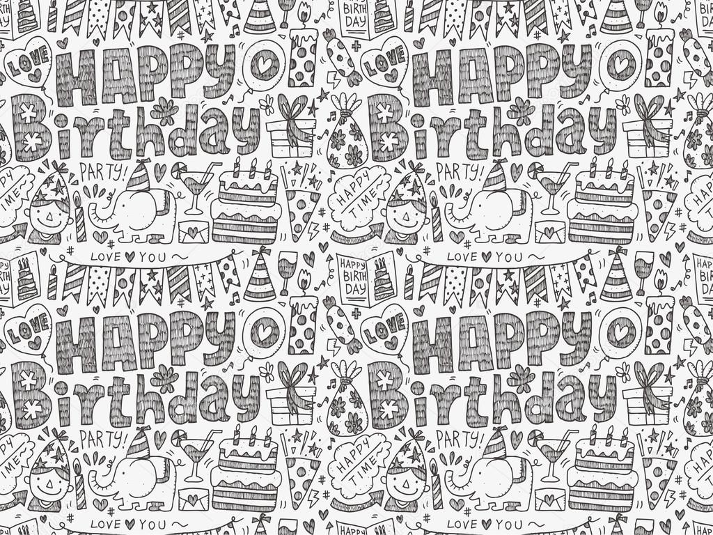 Doodle Birthday party  background