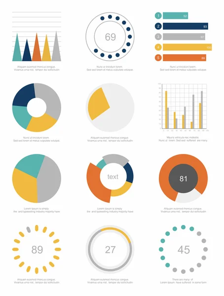 Conjunto de elementos de infografía — Archivo Imágenes Vectoriales