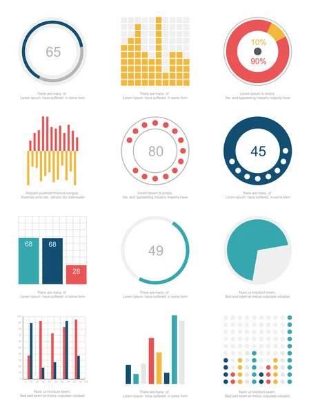 Conjunto de elementos de infografía — Vector de stock