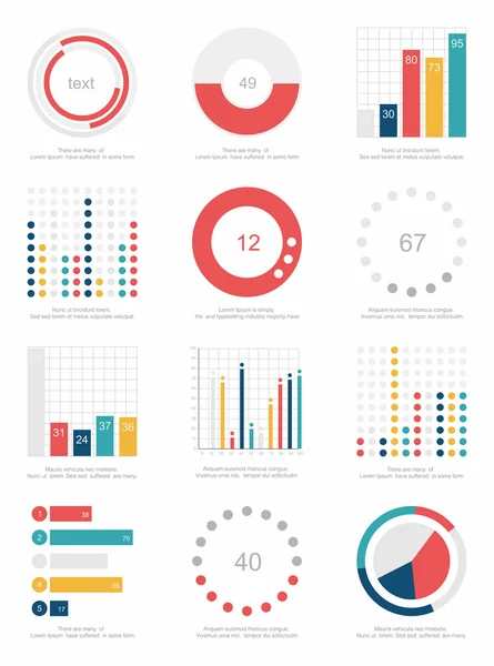 Conjunto de elementos de infografía — Vector de stock