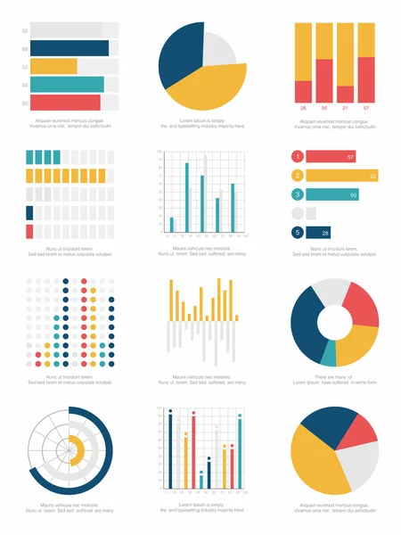 Conjunto de elementos de infografía — Vector de stock