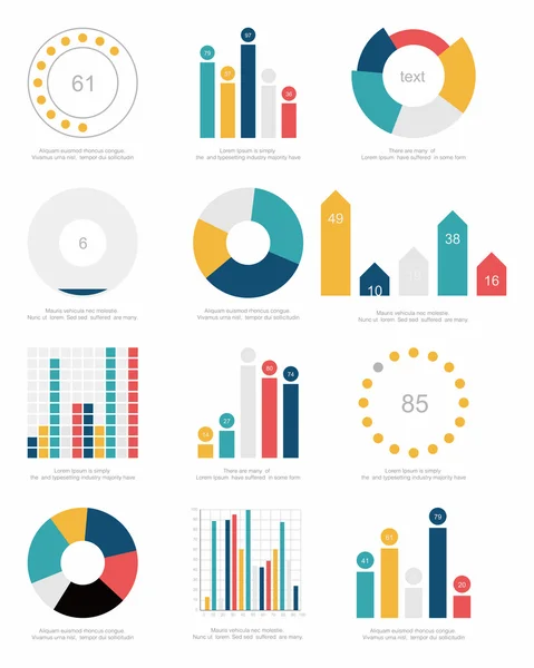 Conjunto de elementos de infografía — Archivo Imágenes Vectoriales