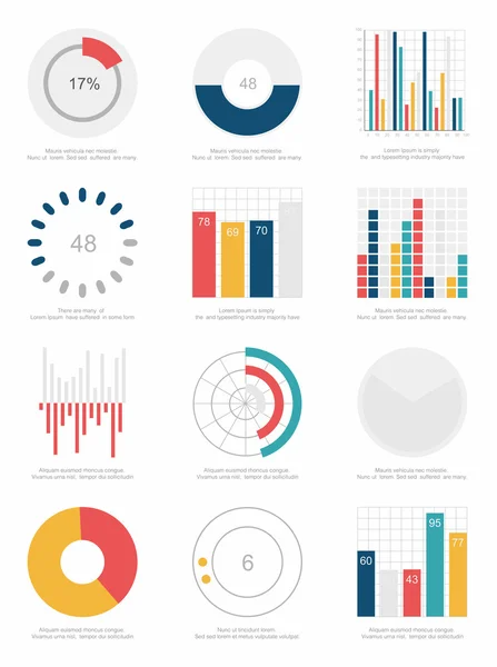 Ensemble d'éléments d'infographie — Image vectorielle