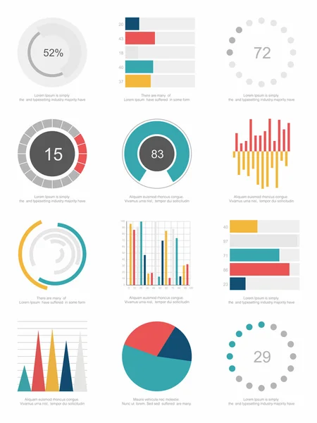 Set di elementi infografici — Vettoriale Stock