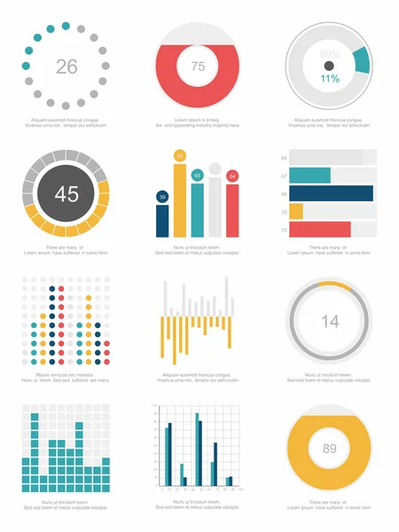 Ensemble d'éléments d'infographie — Image vectorielle