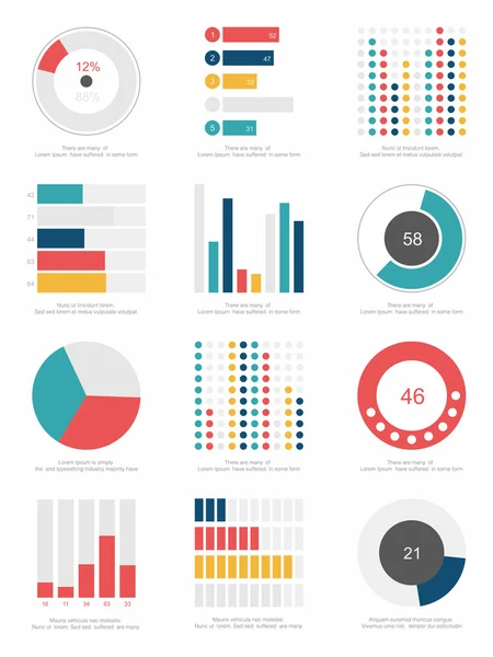 Set di elementi infografici — Vettoriale Stock