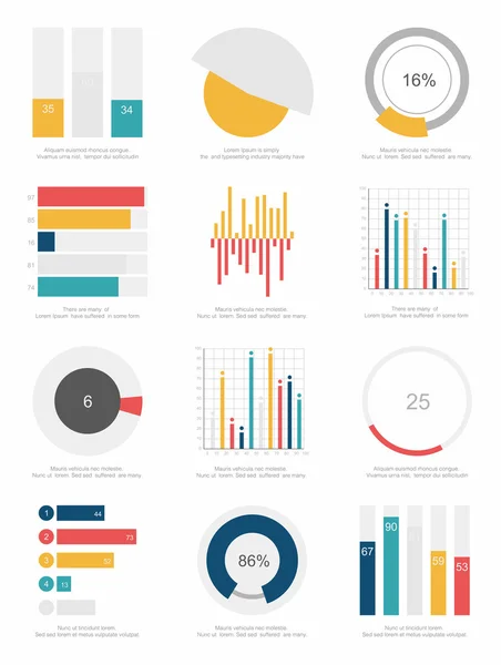 Conjunto de elementos de infografía — Vector de stock