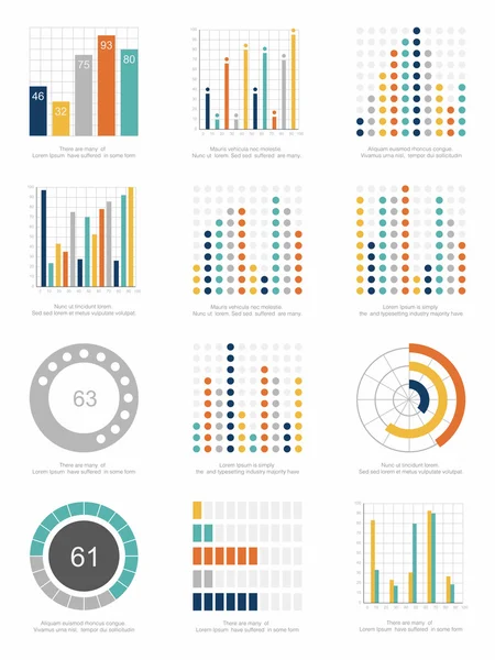 Infográficos Elementos — Vetor de Stock