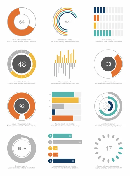 Bilgi Grafikleri Elementleri — Stok Vektör
