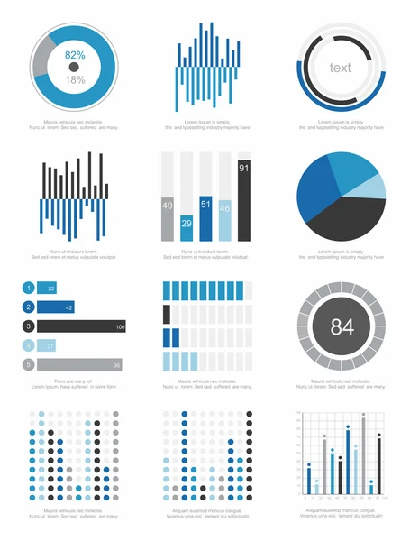 Conjunto de elementos de infografía — Vector de stock