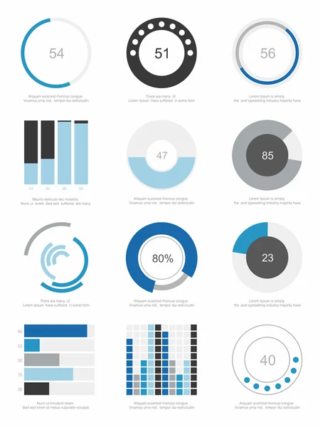 Conjunto de elementos de infografía — Vector de stock