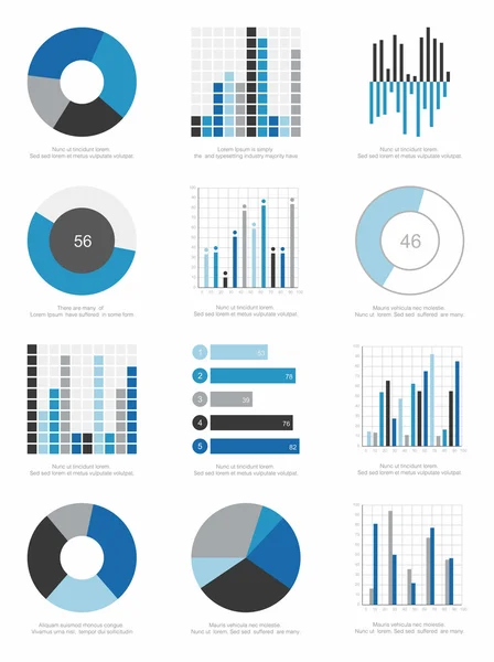 Conjunto de elementos de infografía — Vector de stock