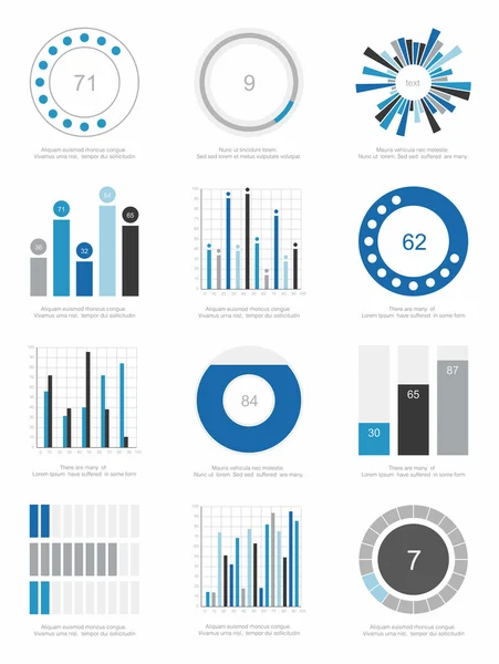 Conjunto de elementos de infografía — Vector de stock