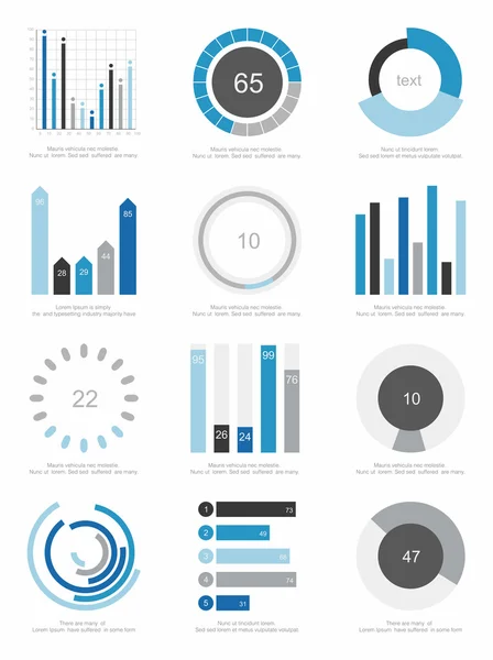 Conjunto de elementos de infografía — Archivo Imágenes Vectoriales