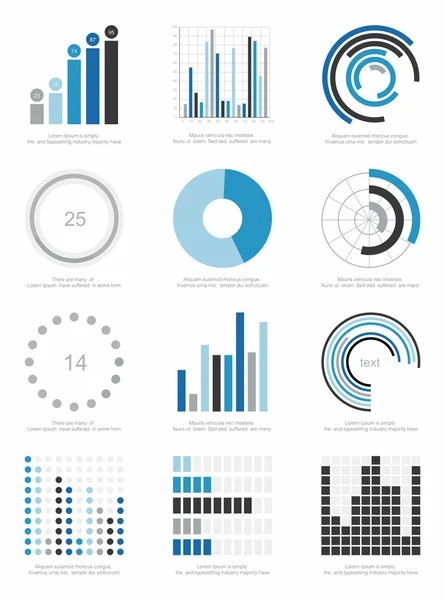 Conjunto de elementos de infografía — Vector de stock