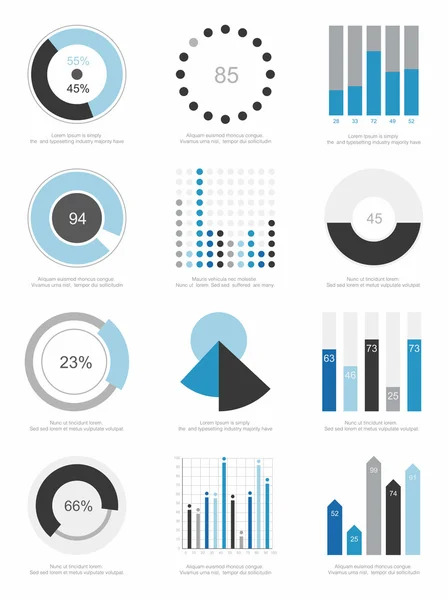 Conjunto de elementos de infografía — Archivo Imágenes Vectoriales