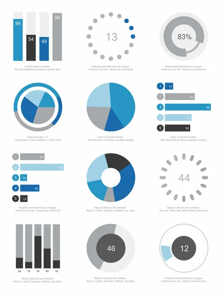 Conjunto de elementos de infografía — Vector de stock