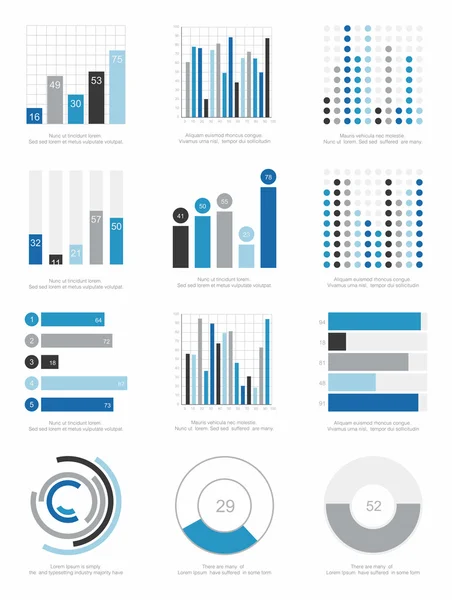 Conjunto de elementos de infografía — Vector de stock