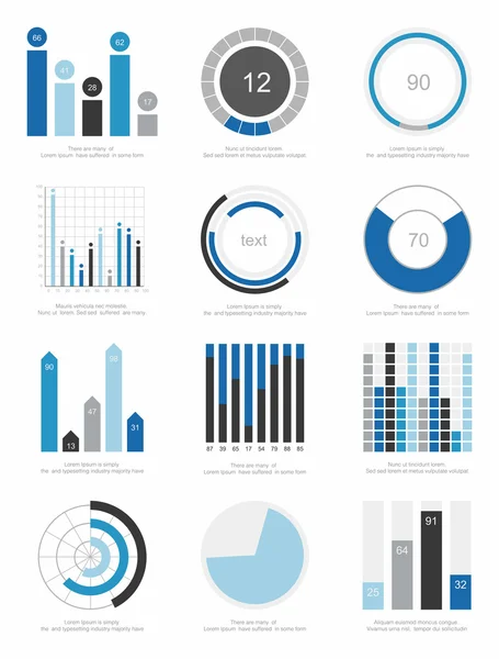 Conjunto de elementos de infografía — Vector de stock