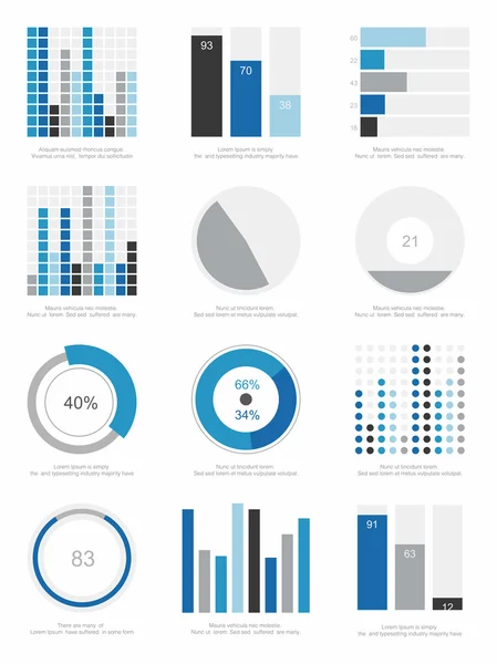 Conjunto de elementos de infografía — Vector de stock