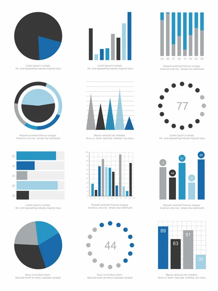 Conjunto de elementos de infografía — Vector de stock