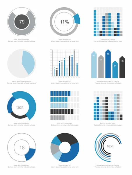 Conjunto de elementos de infografía — Archivo Imágenes Vectoriales