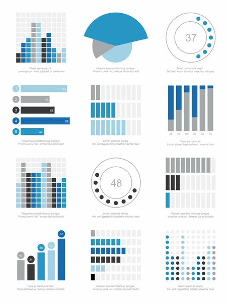 Conjunto de elementos infográficos —  Vetores de Stock