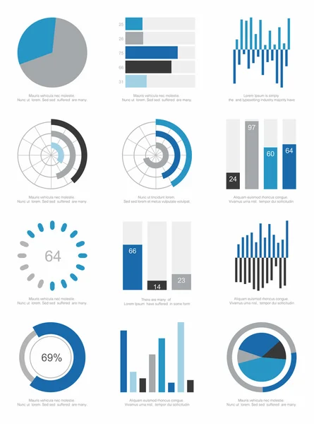Zestaw elementów infograficznych — Wektor stockowy