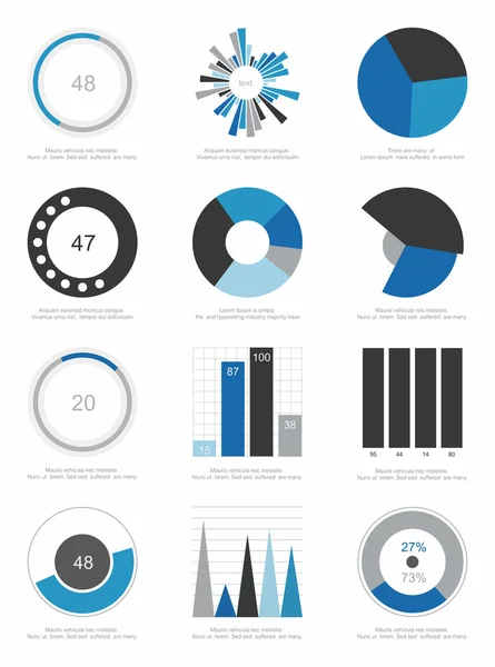 Conjunto de elementos de infografía — Vector de stock