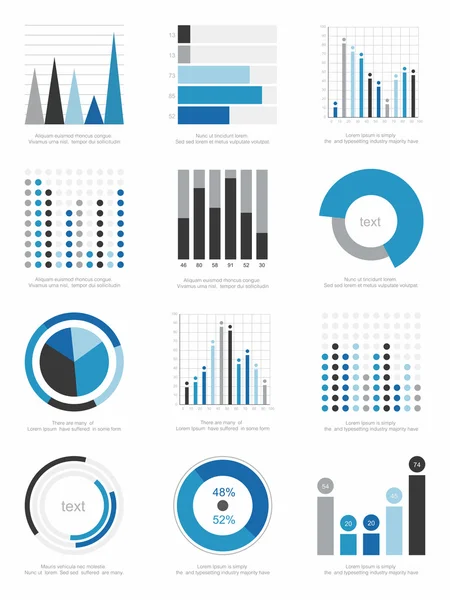 Conjunto de elementos de infografía — Vector de stock