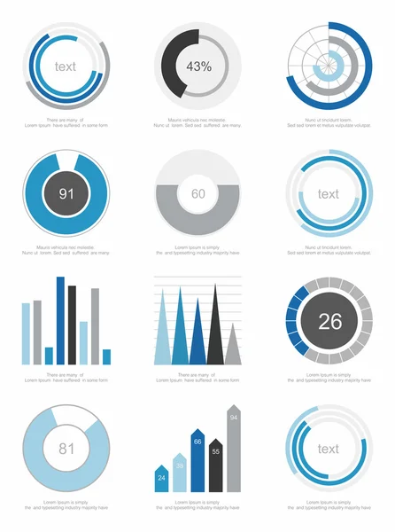 Conjunto de elementos de infografía — Vector de stock