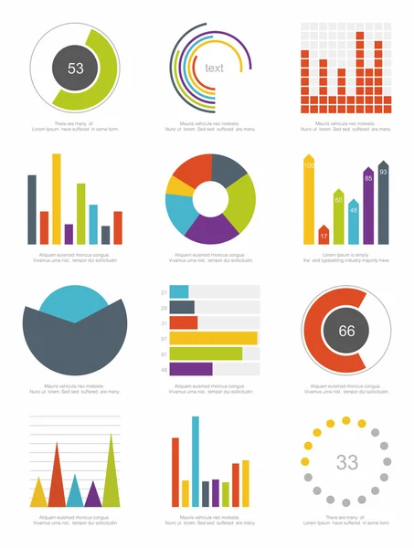 Infográficos Elementos — Vetor de Stock