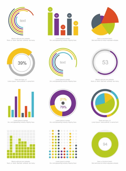 Infográficos Elementos — Vetor de Stock