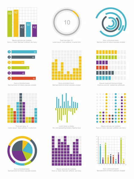 Bilgi Grafikleri Elementleri — Stok Vektör