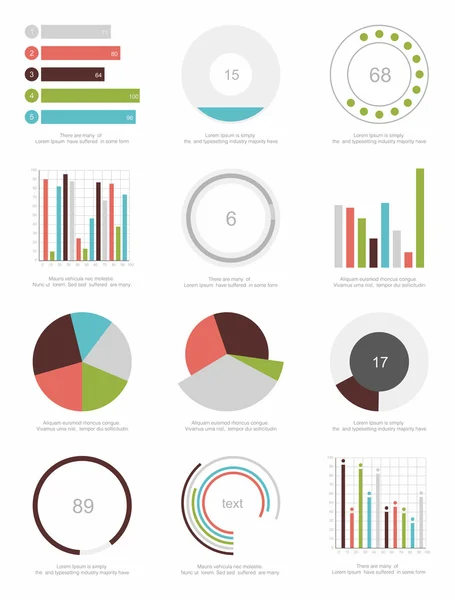 Infográficos Elementos — Vetor de Stock