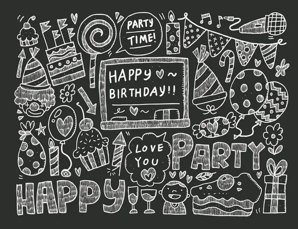 Fondo de fiesta de cumpleaños — Vector de stock