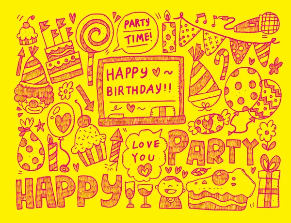 生日聚会的背景 — 图库矢量图片