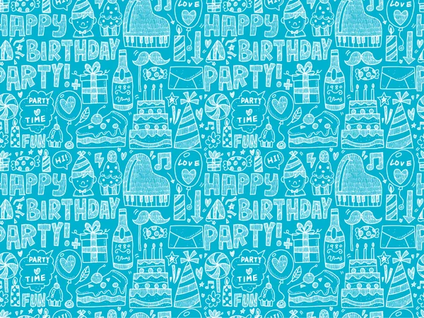 Fondo de fiesta de cumpleaños sin costuras — Vector de stock