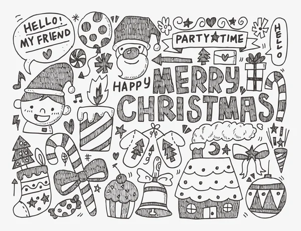 Doodle Christmas — Stock Vector