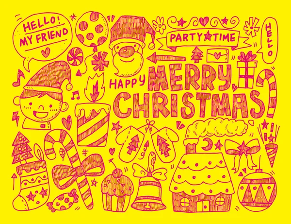 Doodle Navidad — Vector de stock