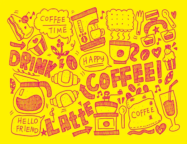 Doodle-Kaffee — Stockvektor