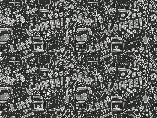 Seamless  coffee pattern — Stock Vector