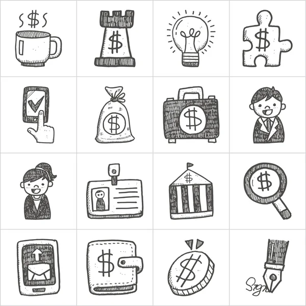 Iconos de negocios — Vector de stock