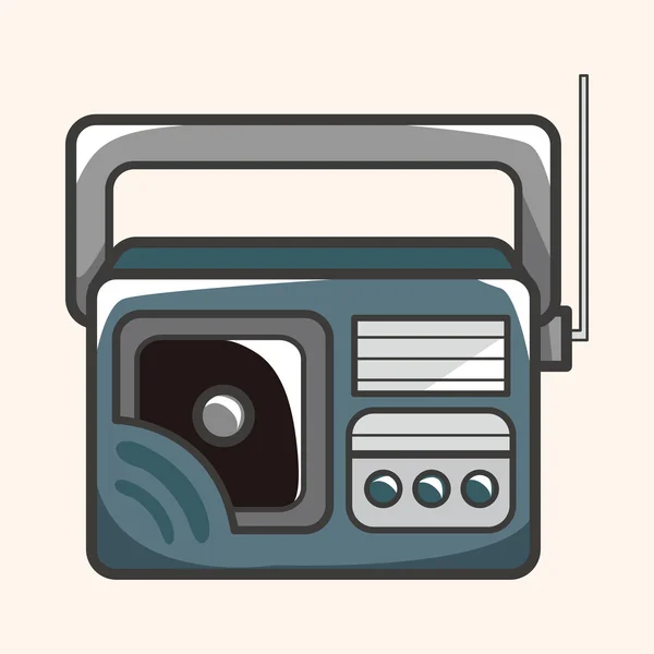 Retro stijl radio — Stockvector