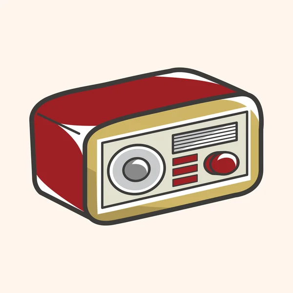 Retro stijl radio — Stockvector