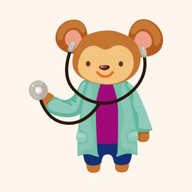 hayvan maymun doktor çizgi film Tema öğeleri