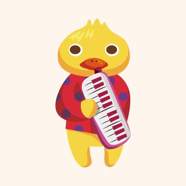 hayvan tavuk enstrüman çizgi film Tema öğeleri oynarken