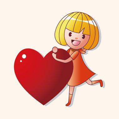 küçük bir çocukla kalp Tema öğeleri