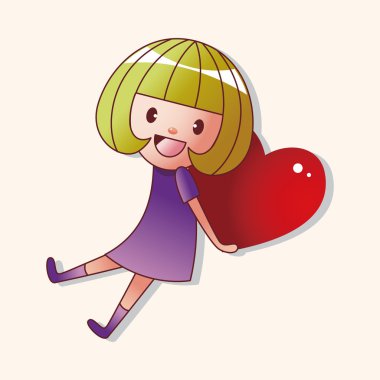 küçük bir çocukla kalp Tema öğeleri