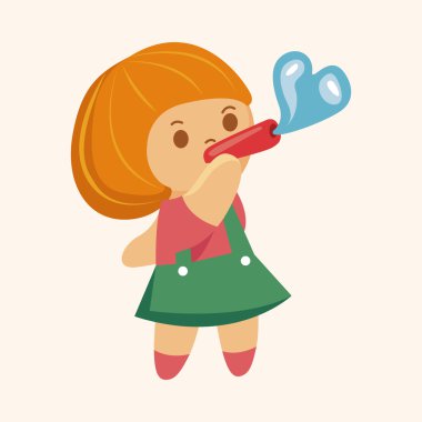 küçük bir çocukla kalp Tema öğeleri